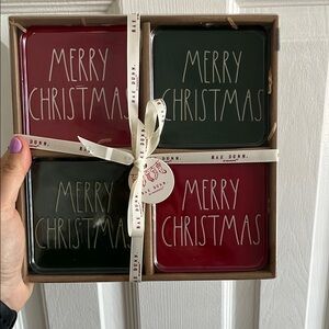 Rae Dunn Red and Green Holiday Decor Signs